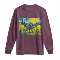 Jimothy Viral Seattle Raccoon Starry Night Style Graphic Long Sleeve Shirt Trash Panda Feral Legend Supporter