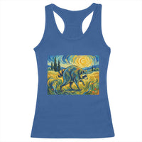 Jimothy Viral Seattle Raccoon Starry Night Style Graphic Racerback Tank Top Trash Panda Feral Legend Supporter