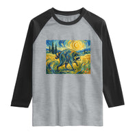 Jimothy Viral Seattle Raccoon Starry Night Style Graphic Raglan Shirt Trash Panda Feral Legend Supporter