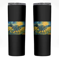 Jimothy Viral Seattle Raccoon Starry Night Style Graphic Skinny Tumbler Trash Panda Feral Legend Supporter