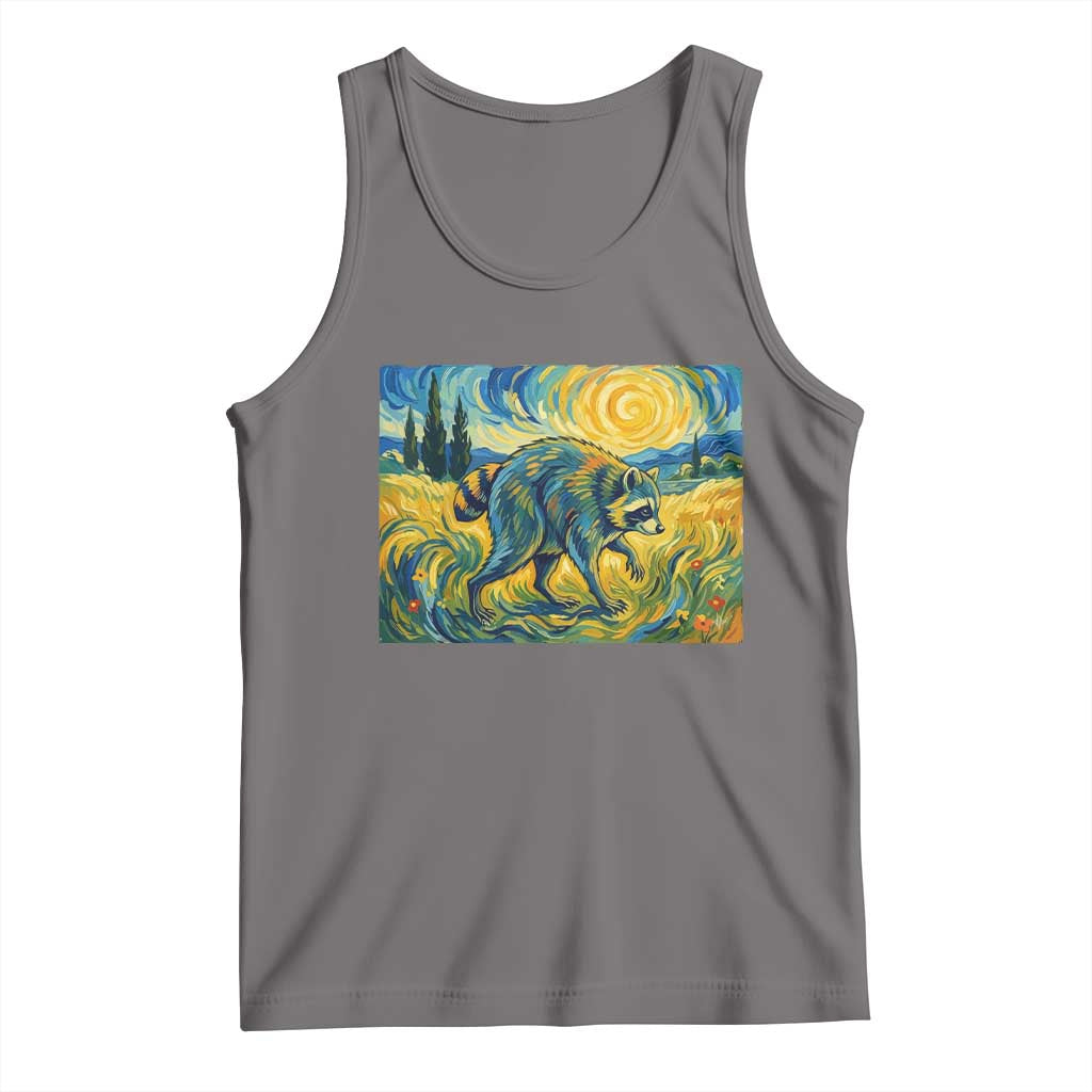 Jimothy Viral Seattle Raccoon Starry Night Style Graphic Tank Top Trash Panda Feral Legend Supporter