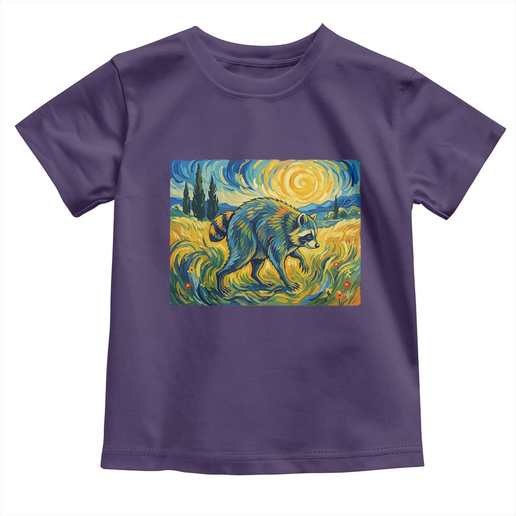 Jimothy Viral Seattle Raccoon Starry Night Style Graphic Toddler T Shirt Trash Panda Feral Legend Supporter