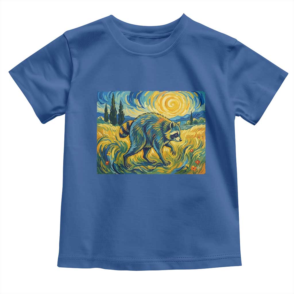 Jimothy Viral Seattle Raccoon Starry Night Style Graphic Toddler T Shirt Trash Panda Feral Legend Supporter