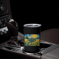 Jimothy Viral Seattle Raccoon Starry Night Style Graphic Tumbler Cup Trash Panda Feral Legend Supporter