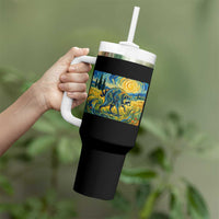 Jimothy Viral Seattle Raccoon Starry Night Style Graphic Tumbler With Handle Trash Panda Feral Legend Supporter
