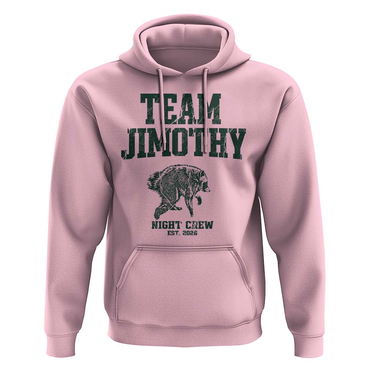 Team Jimothy Night Crew Est 2026 Viral Seattle Raccoon Hoodie Feral Legend Trash Panda Vintage Athletic Style Graphic