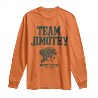 Team Jimothy Night Crew Est 2026 Viral Seattle Raccoon Long Sleeve Shirt Feral Legend Trash Panda Vintage Athletic Style Graphic