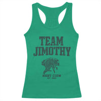 Team Jimothy Night Crew Est 2026 Viral Seattle Raccoon Racerback Tank Top Feral Legend Trash Panda Vintage Athletic Style Graphic