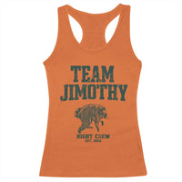 Team Jimothy Night Crew Est 2026 Viral Seattle Raccoon Racerback Tank Top Feral Legend Trash Panda Vintage Athletic Style Graphic