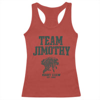 Team Jimothy Night Crew Est 2026 Viral Seattle Raccoon Racerback Tank Top Feral Legend Trash Panda Vintage Athletic Style Graphic