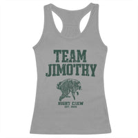 Team Jimothy Night Crew Est 2026 Viral Seattle Raccoon Racerback Tank Top Feral Legend Trash Panda Vintage Athletic Style Graphic