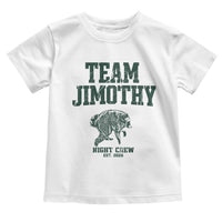 Team Jimothy Night Crew Est 2026 Viral Seattle Raccoon Toddler T Shirt Feral Legend Trash Panda Vintage Athletic Style Graphic