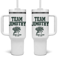 Team Jimothy Night Crew Est 2026 Viral Seattle Raccoon Tumbler With Handle Feral Legend Trash Panda Vintage Athletic Style Graphic
