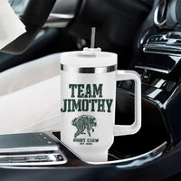 Team Jimothy Night Crew Est 2026 Viral Seattle Raccoon Tumbler With Handle Feral Legend Trash Panda Vintage Athletic Style Graphic