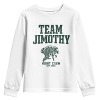 Team Jimothy Night Crew Est 2026 Viral Seattle Raccoon Youth Sweatshirt Feral Legend Trash Panda Vintage Athletic Style Graphic