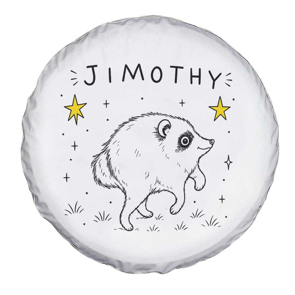 Cute Doodle Starry Jimothy the Raccoon Graphic Spare Tire Cover Viral Seattle Trash Panda