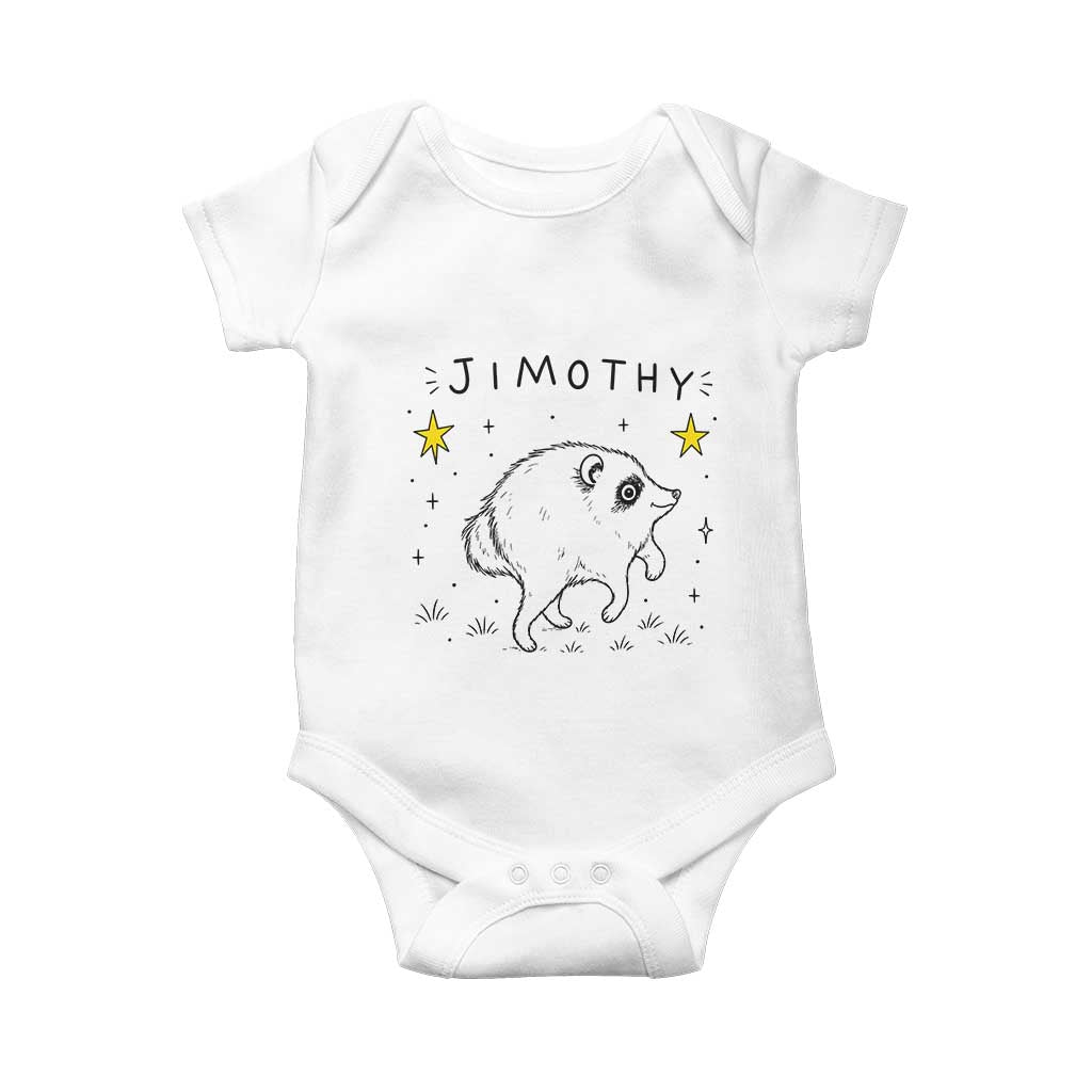 Cute Doodle Starry Jimothy the Raccoon Graphic Baby Onesie Viral Seattle Trash Panda