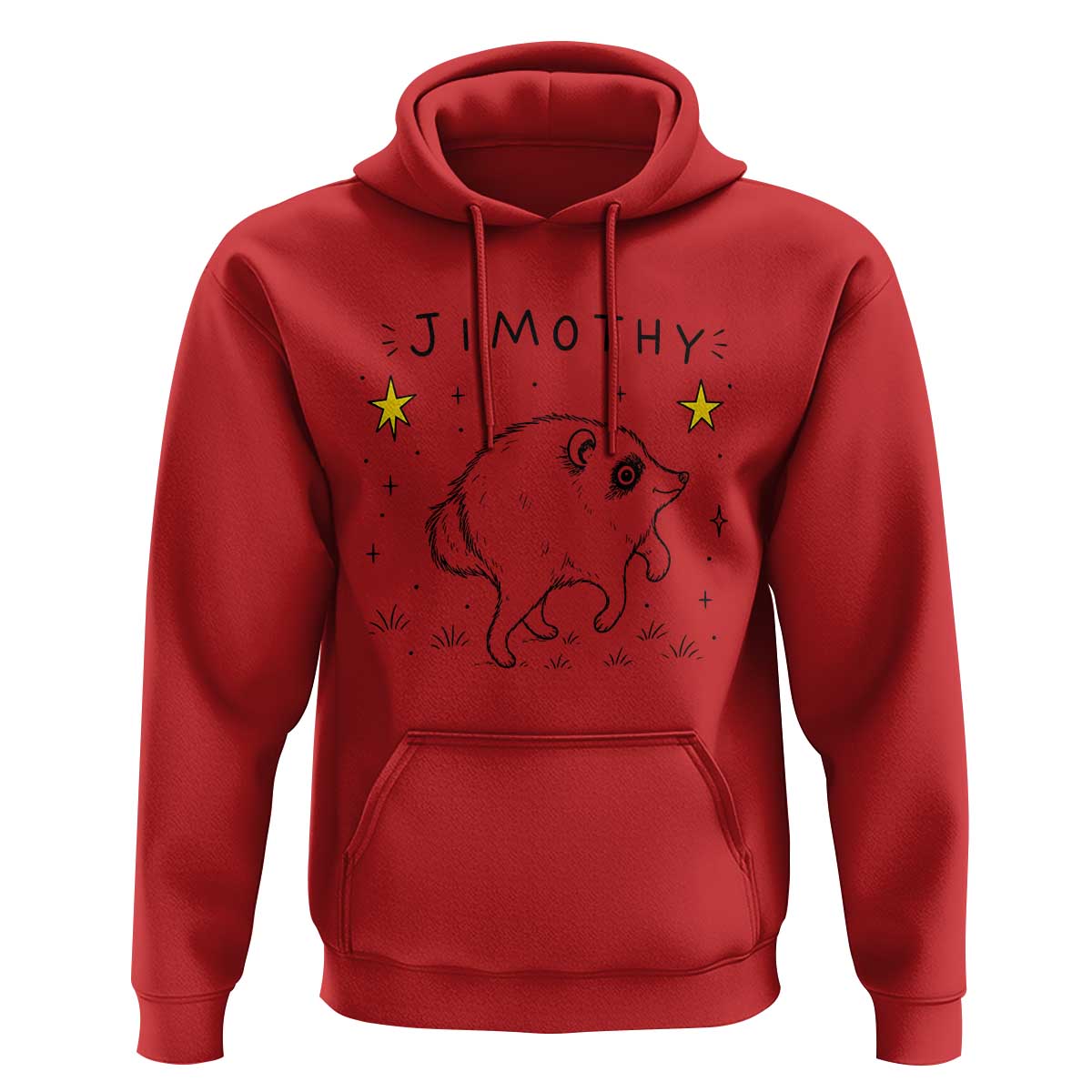 Cute Doodle Starry Jimothy the Raccoon Graphic Hoodie Viral Seattle Trash Panda