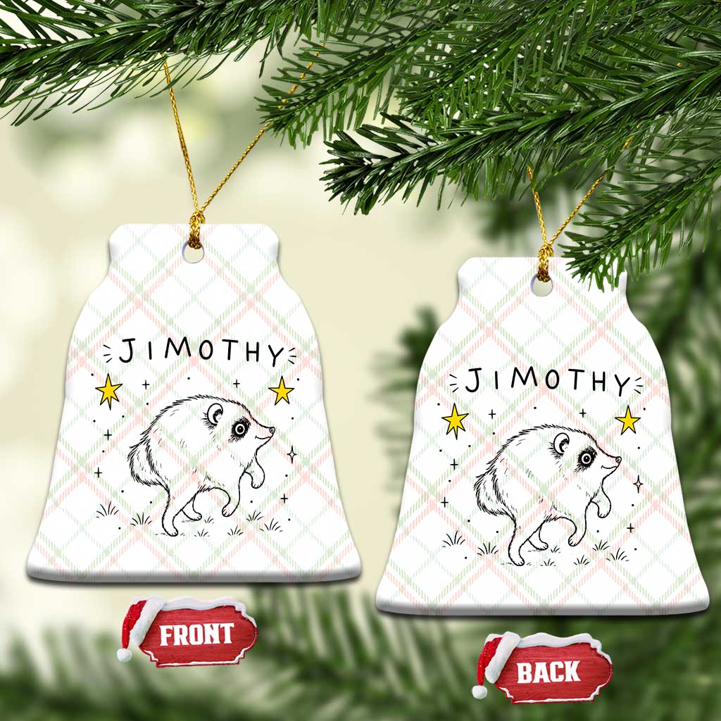 Cute Doodle Starry Jimothy the Raccoon Graphic Ceramic Ornament Viral Seattle Trash Panda