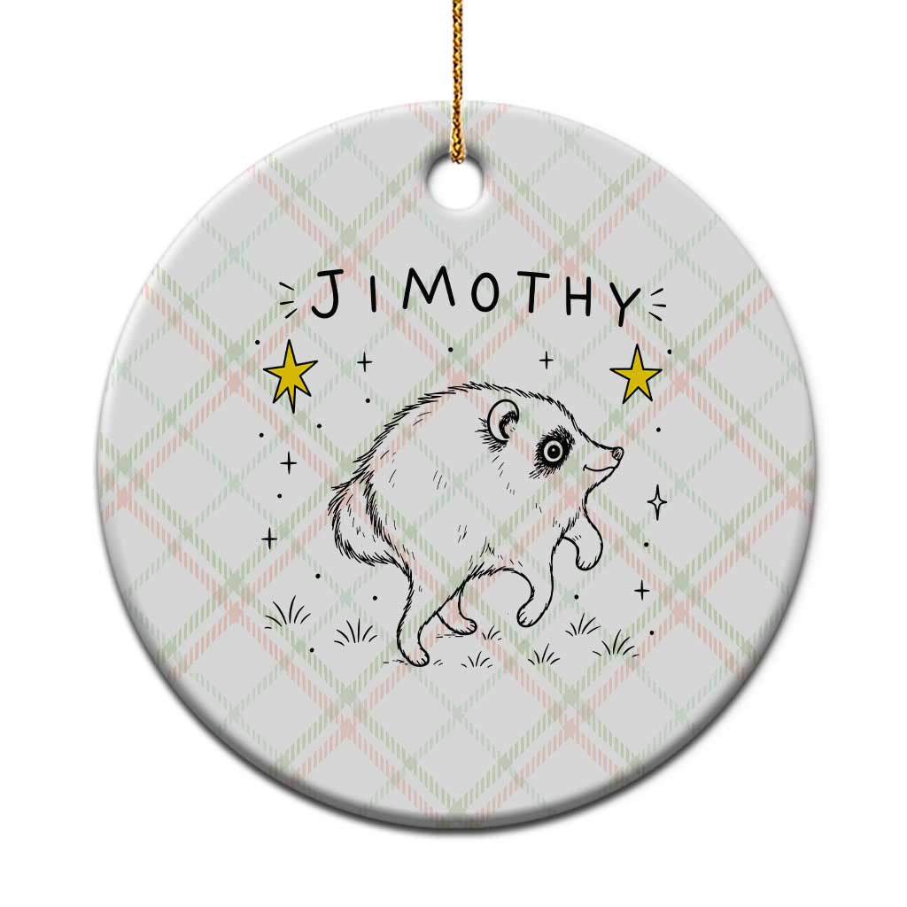 Cute Doodle Starry Jimothy the Raccoon Graphic Ceramic Ornament Viral Seattle Trash Panda