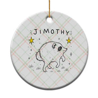 Cute Doodle Starry Jimothy the Raccoon Graphic Ceramic Ornament Viral Seattle Trash Panda