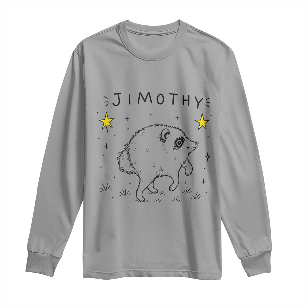 Cute Doodle Starry Jimothy the Raccoon Graphic Long Sleeve Shirt Viral Seattle Trash Panda
