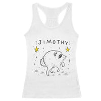 Cute Doodle Starry Jimothy the Raccoon Graphic Racerback Tank Top Viral Seattle Trash Panda