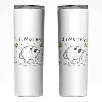 Cute Doodle Starry Jimothy the Raccoon Graphic Skinny Tumbler Viral Seattle Trash Panda