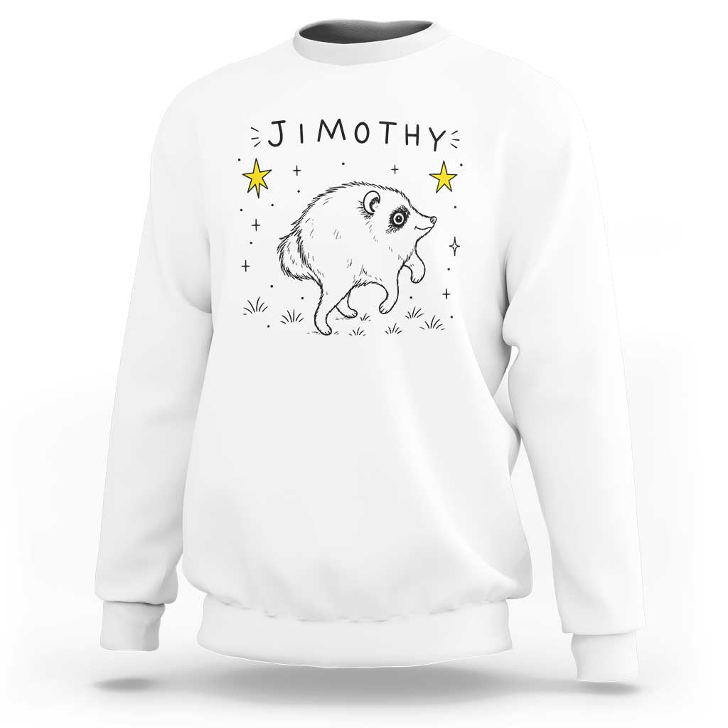 Cute Doodle Starry Jimothy the Raccoon Graphic Sweatshirt Viral Seattle Trash Panda