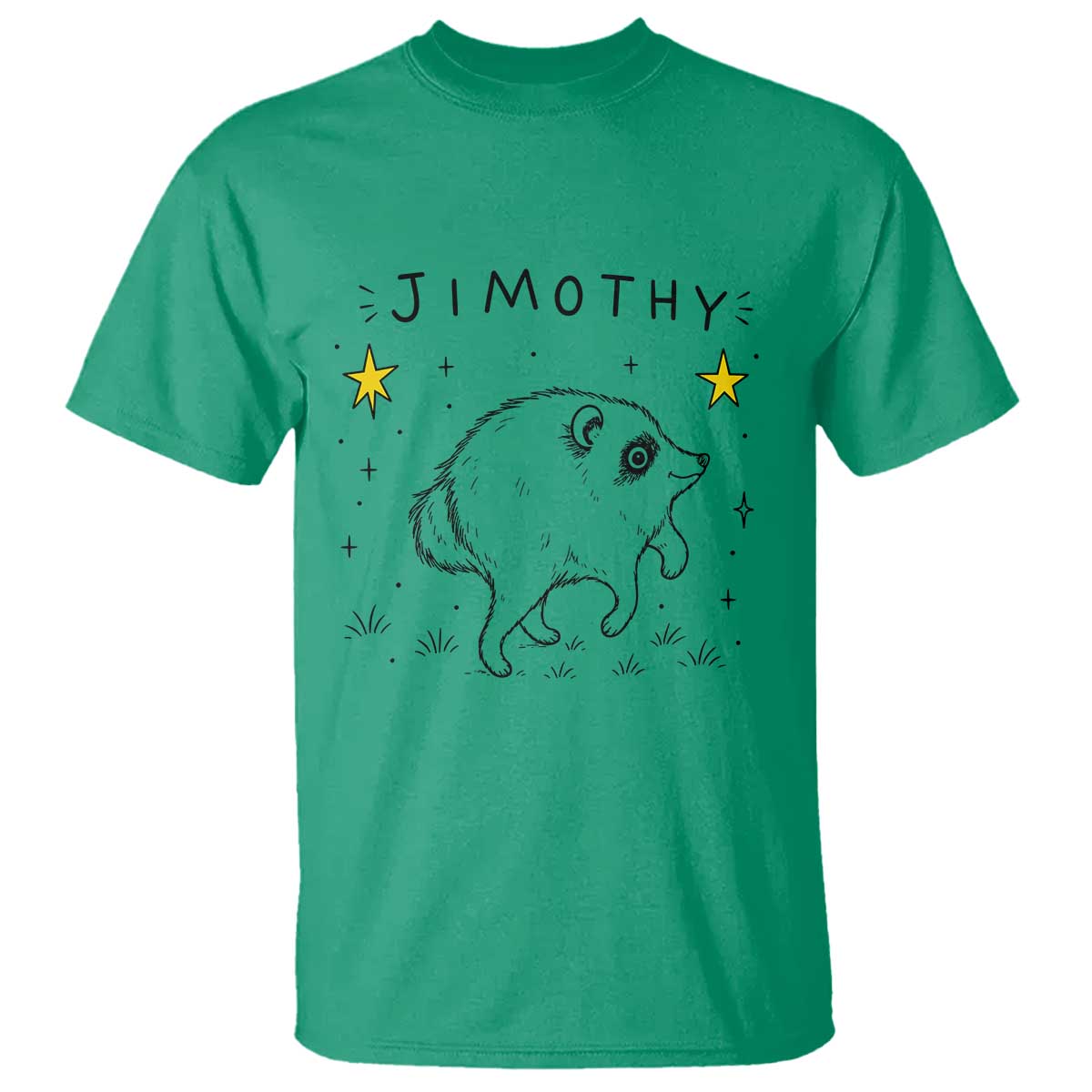 Cute Doodle Starry Jimothy the Raccoon Graphic T Shirt Viral Seattle Trash Panda