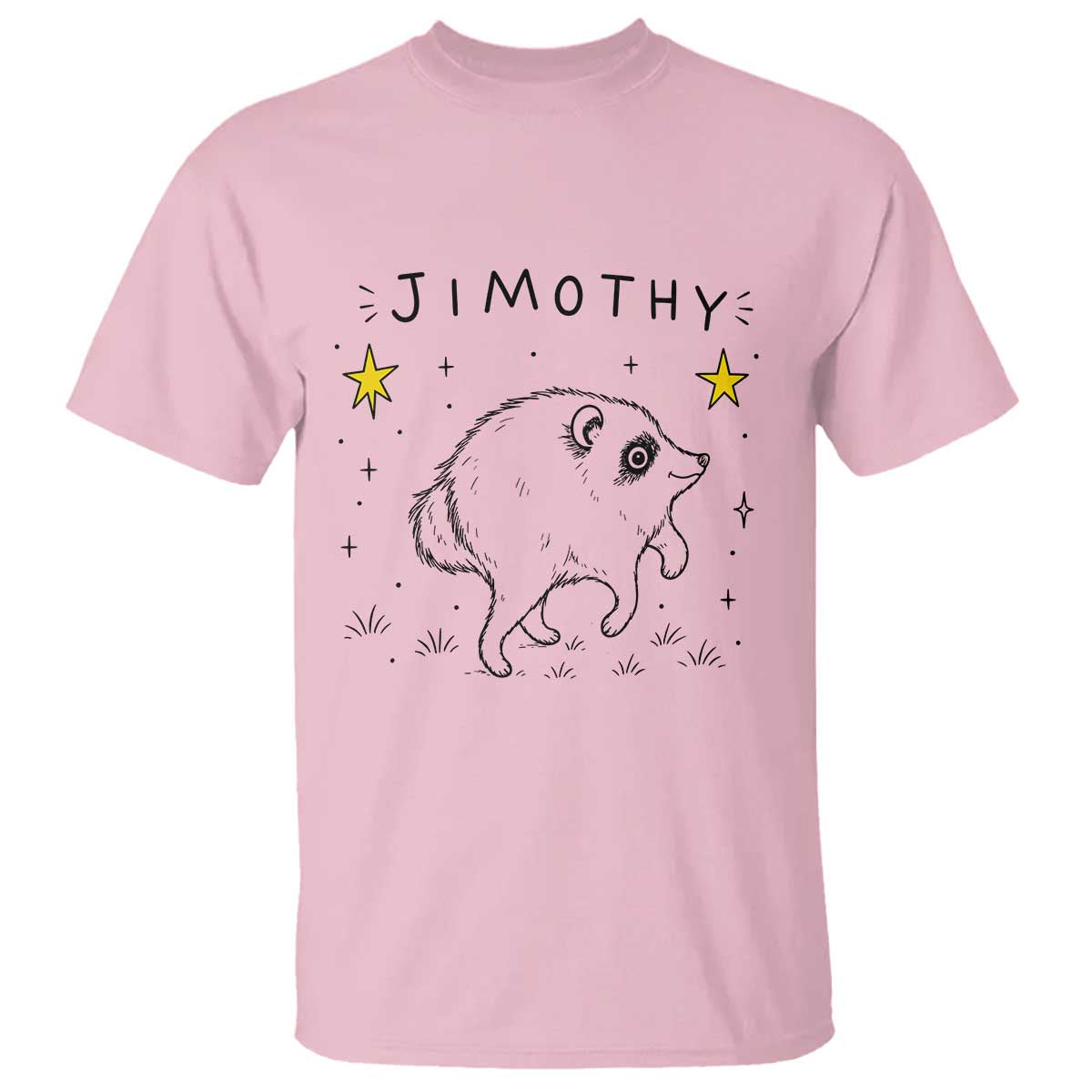 Cute Doodle Starry Jimothy the Raccoon Graphic T Shirt Viral Seattle Trash Panda