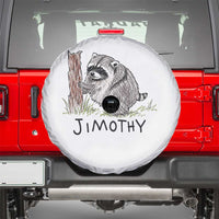 Jimothy Funny Viral Seattle Raccoon Crayon Drawing Graphic Spare Tire Cover Trash Panda Feral Legend Supporter