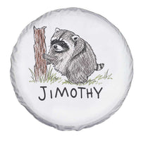 Jimothy Funny Viral Seattle Raccoon Crayon Drawing Graphic Spare Tire Cover Trash Panda Feral Legend Supporter