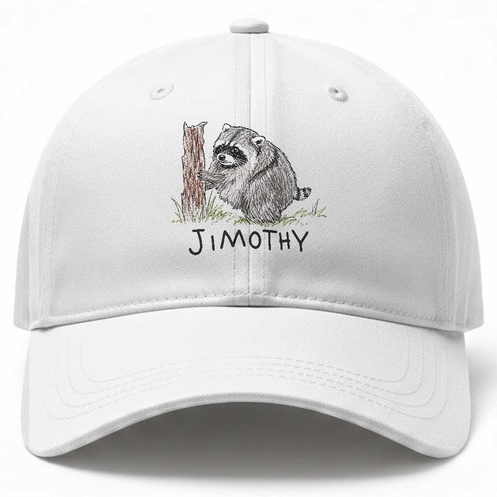 Jimothy Funny Viral Seattle Raccoon Crayon Drawing Graphic Baseball Cap Trash Panda Feral Legend Supporter