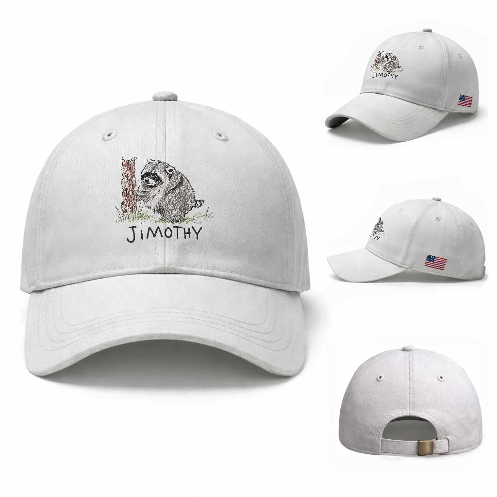 Jimothy Funny Viral Seattle Raccoon Crayon Drawing Graphic Baseball Cap Trash Panda Feral Legend Supporter
