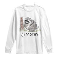 Jimothy Funny Viral Seattle Raccoon Crayon Drawing Graphic Long Sleeve Shirt Trash Panda Feral Legend Supporter