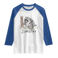 Jimothy Funny Viral Seattle Raccoon Crayon Drawing Graphic Raglan Shirt Trash Panda Feral Legend Supporter
