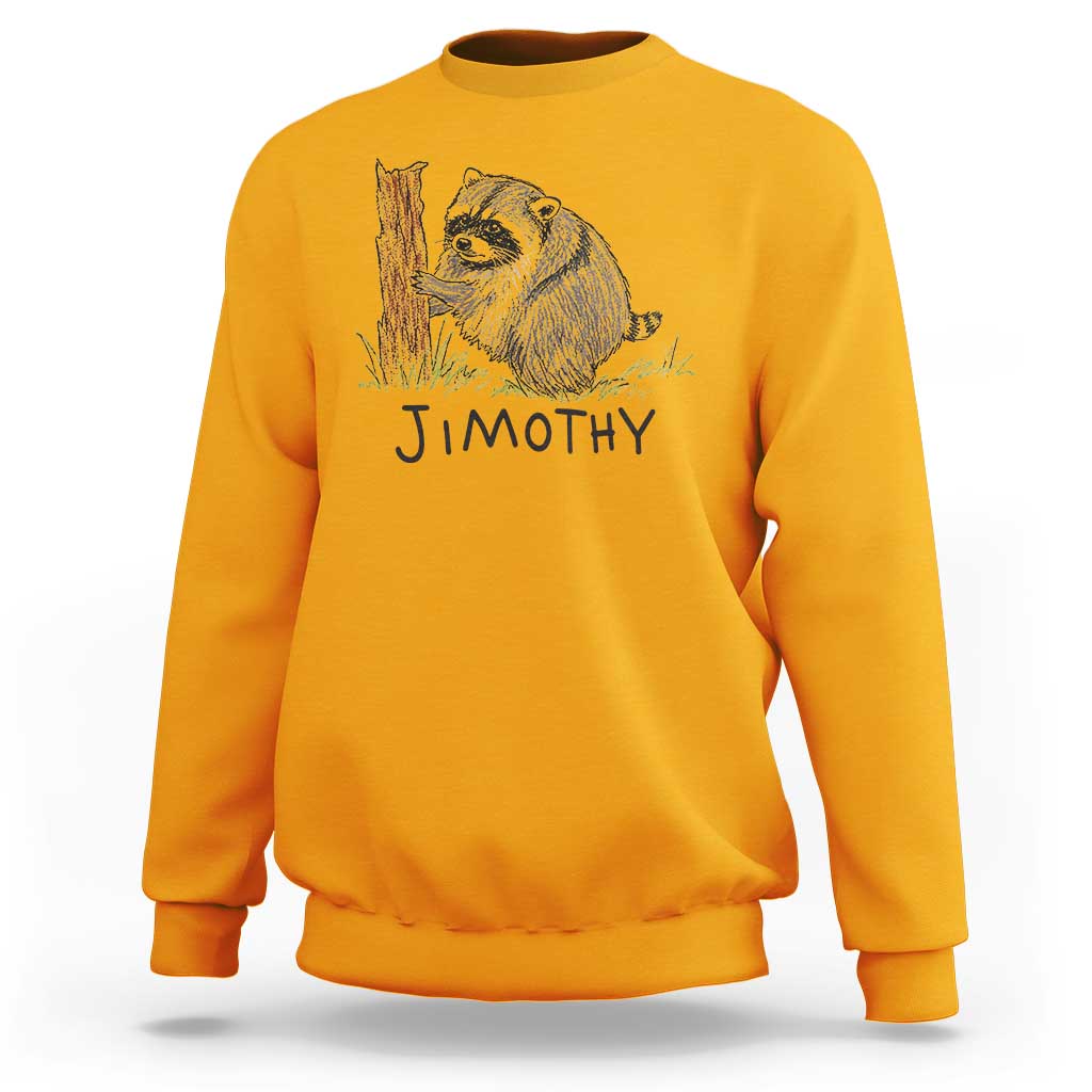 Jimothy Funny Viral Seattle Raccoon Crayon Drawing Graphic Sweatshirt Trash Panda Feral Legend Supporter