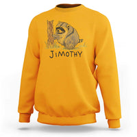 Jimothy Funny Viral Seattle Raccoon Crayon Drawing Graphic Sweatshirt Trash Panda Feral Legend Supporter