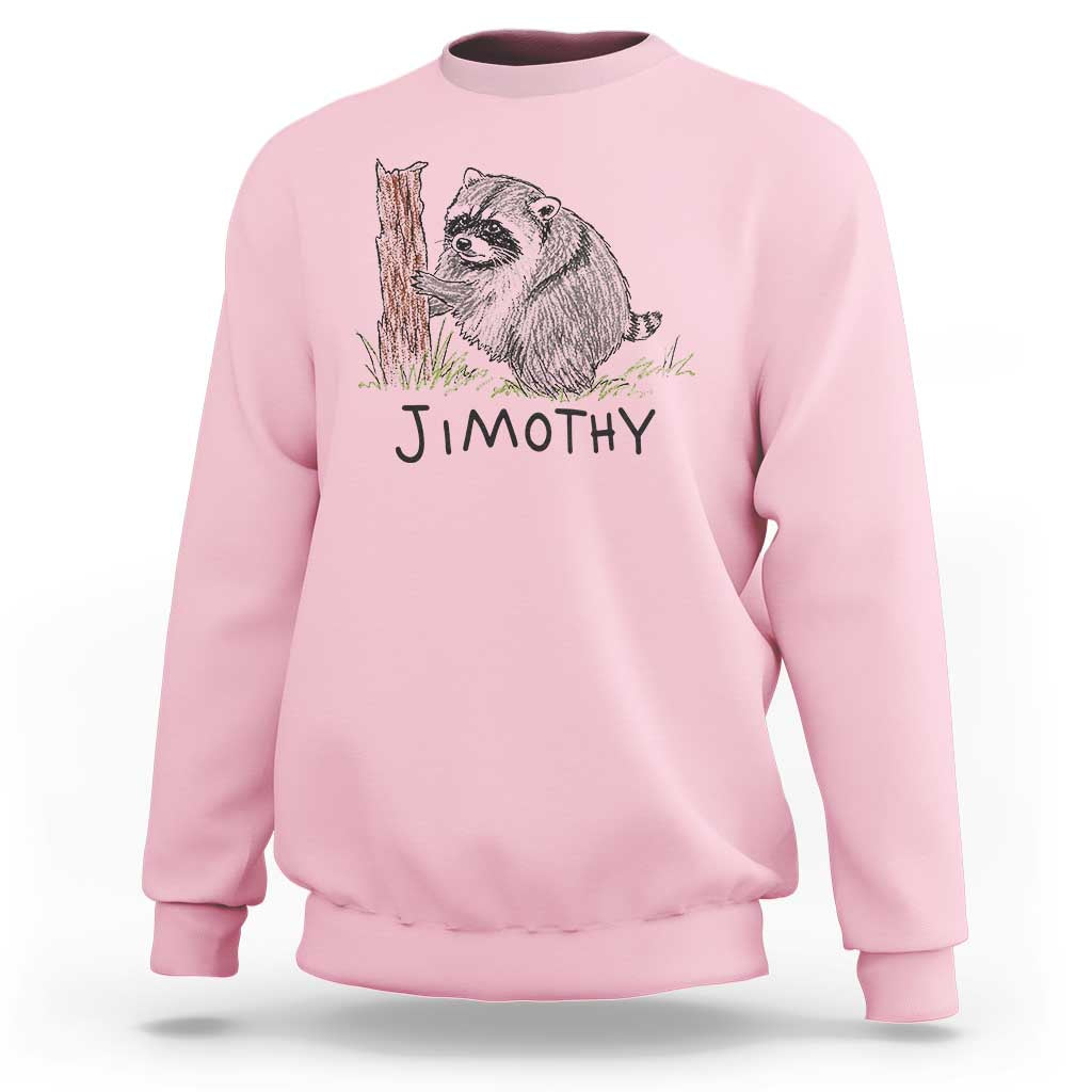 Jimothy Funny Viral Seattle Raccoon Crayon Drawing Graphic Sweatshirt Trash Panda Feral Legend Supporter