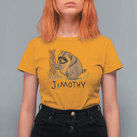 Jimothy Funny Viral Seattle Raccoon Crayon Drawing Graphic T Shirt For Women Trash Panda Feral Legend Supporter