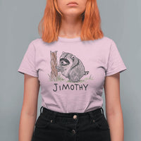 Jimothy Funny Viral Seattle Raccoon Crayon Drawing Graphic T Shirt For Women Trash Panda Feral Legend Supporter
