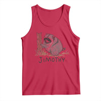 Jimothy Funny Viral Seattle Raccoon Crayon Drawing Graphic Tank Top Trash Panda Feral Legend Supporter