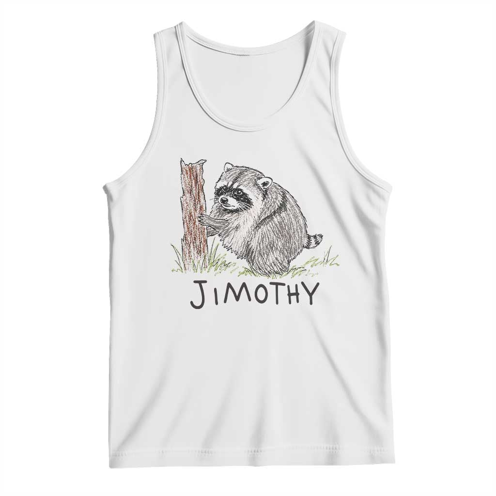 Jimothy Funny Viral Seattle Raccoon Crayon Drawing Graphic Tank Top Trash Panda Feral Legend Supporter