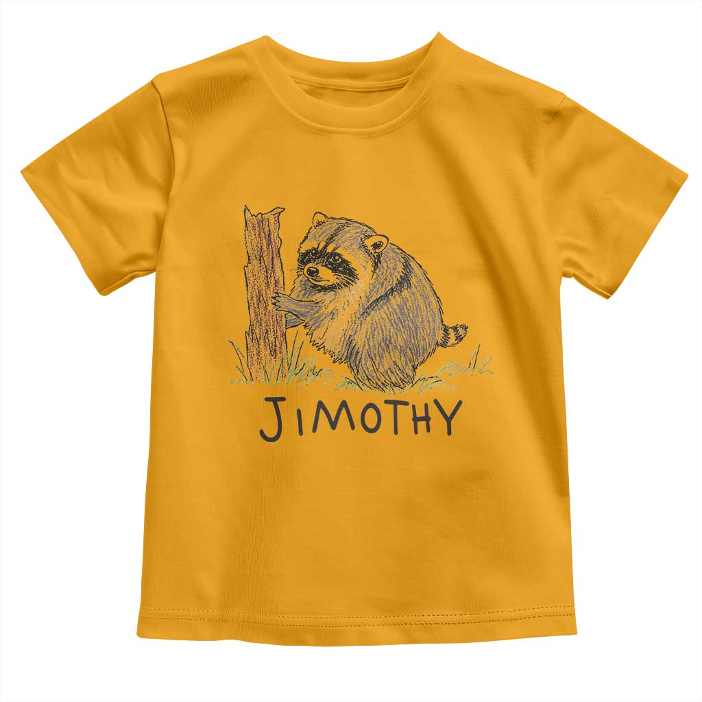 Jimothy Funny Viral Seattle Raccoon Crayon Drawing Graphic Toddler T Shirt Trash Panda Feral Legend Supporter