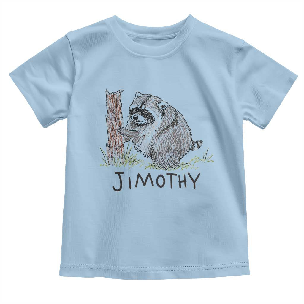 Jimothy Funny Viral Seattle Raccoon Crayon Drawing Graphic Toddler T Shirt Trash Panda Feral Legend Supporter
