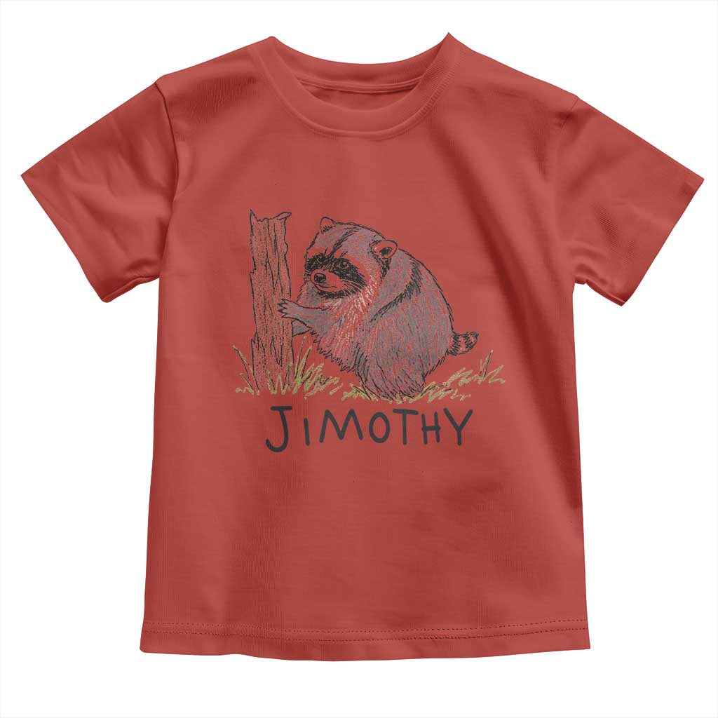Jimothy Funny Viral Seattle Raccoon Crayon Drawing Graphic Toddler T Shirt Trash Panda Feral Legend Supporter
