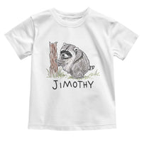 Jimothy Funny Viral Seattle Raccoon Crayon Drawing Graphic Toddler T Shirt Trash Panda Feral Legend Supporter