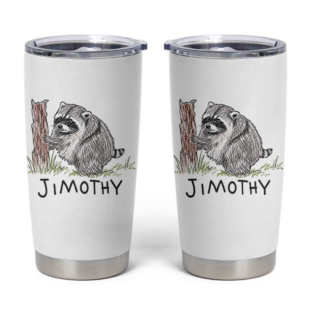 Jimothy Funny Viral Seattle Raccoon Crayon Drawing Graphic Tumbler Cup Trash Panda Feral Legend Supporter