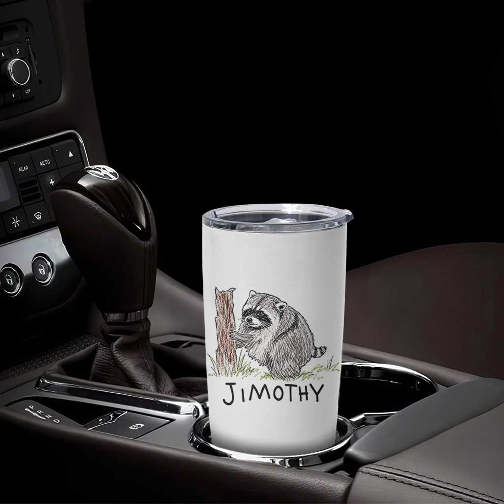 Jimothy Funny Viral Seattle Raccoon Crayon Drawing Graphic Tumbler Cup Trash Panda Feral Legend Supporter